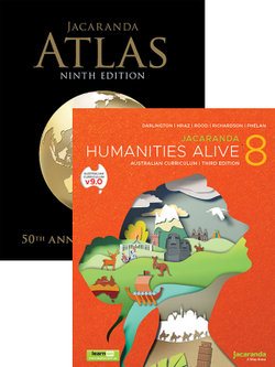 Jacaranda Humanities Alive 8 Australian Curriculum, 3e learnON & Print + Jacaranda Atlas 9e Print Value Pack