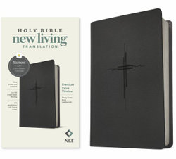 NLT Premium Value Thinline Bible, Filament-Enabled Edition, MVNU (LeatherLike, Trinity Cross Black)