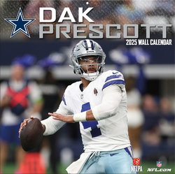 Dallas Cowboys Dak Prescott 2025 12x12 Player Wall Calendar