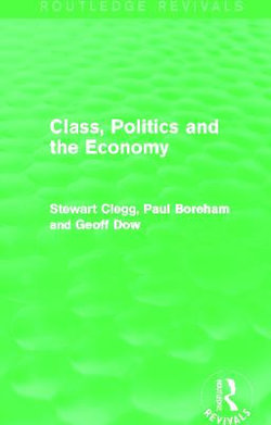 Class, Politics and the Economy (Routledge Revivals)