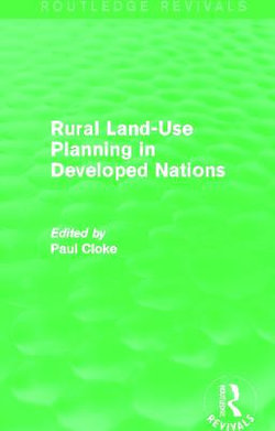 Rural Land-Use Planning in Developed Nations (Routledge Revivals)