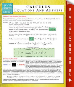 Calculus Equations And Answers (Speedy Study Guides)