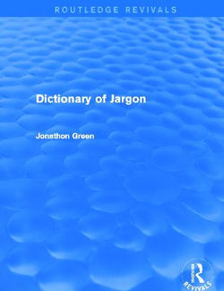 Dictionary of Jargon (Routledge Revivals)