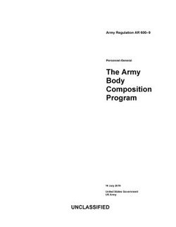 Army Regulation AR 600-9 The Army Body Composition Program July 2019