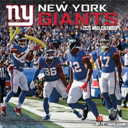 New York Giants 2025 12x12 Team Wall Calendar