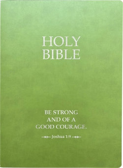 KJV Holy Bible, Be Strong and Courageous Life Verse Edition, Large Print, Olive Ultrasoft