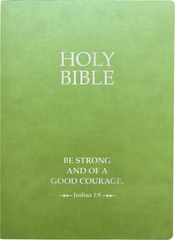 KJVER Holy Bible, Be Strong and Courageous Life Verse Edition, Large Print, Olive Ultrasoft