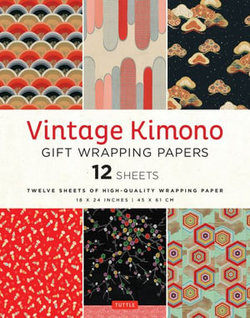 Vintage Kimono Gift Wrapping Papers - 12 Sheets