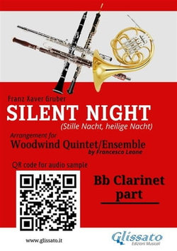 Bb Clarinet part of "Silent Night" for Woodwind Quintet/Ensemble