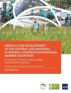 Agriculture Development in the Central Asia Regional Economic Cooperation Program Member Countries