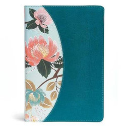 The CSB Study Bible for Women, Teal Flowers LeatherTouch, Indexed