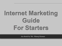 Internet Marketing Guide for Starters