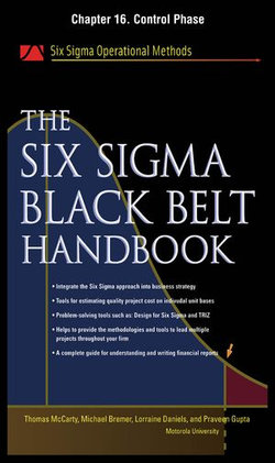 The Six Sigma Black Belt Handbook, Chapter 16 - Control Phase