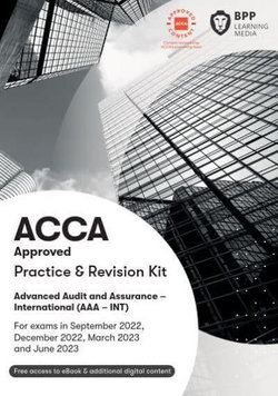 ACCA Advanced Audit and Assurance (International)