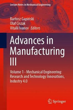 Advances in Manufacturing III