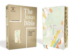 The Jesus Bible Artist Edition, ESV, (with Thumb Tabs to Help Locate the Books of the Bible), Leathersoft, Multi-Color/Teal, Thumb Indexed