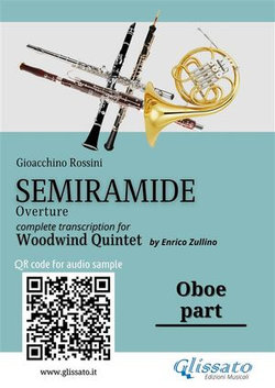 Oboe part of "Semiramide" overture for Woodwind Quintet