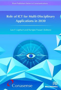 Role of ICT for Multi-Disciplinary Applications in 2030