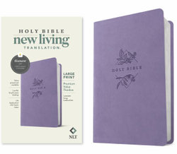 NLT Large Print Premium Value Thinline Bible, Filament-Enabled Edition (LeatherLike, Lavender Song)