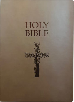 KJVER Holy Bible, Cross Design, Large Print, Coffee Ultrasoft