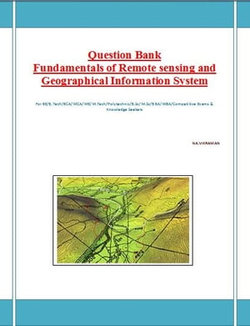 Fundamentals of Remote sensing and Geographical Information System - Question Bank