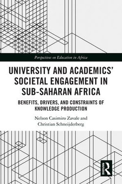 University and Academics’ Societal Engagement in Sub-Saharan Africa