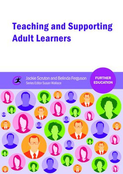 Teaching and Supporting Adult Learners