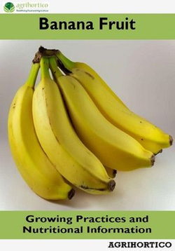 Banana Fruit: Growing Practices and Nutritional Information