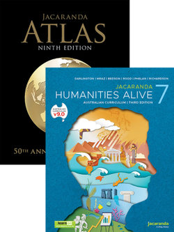 Jacaranda Humanities Alive 7 Australian Curriculum, 3e learnON & Print + Jacaranda Atlas 9E Print Value Pack