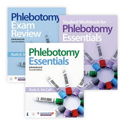 Bundle: Phlebotomy Essentials + Student Workbook + Exam Review with Navigate 2 Premier Access