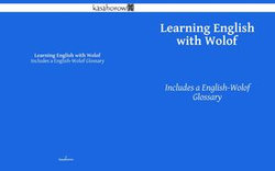 Learning English with Wolof