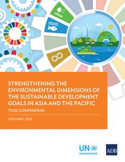 Strengthening the Environmental Dimensions of the Sustainable Development Goals in Asia and the Pacific Tool Compendium