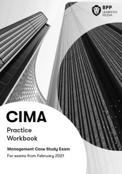 CIMA Management E2, F2 & P2 Integrated Case Study