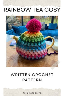 Rainbow Tea Cosy - Written Crochet Pattern