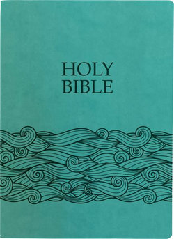 KJVER Holy Bible, Wave Design, Large Print, Coastal Blue Ultrasoft