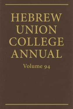 Hebrew Union College Annual