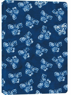 Shibori Indigo Butterflies: Dotted Notebook