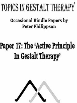 The 'Active Principle' in Gestalt Therapy