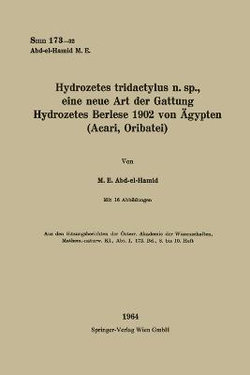 Hydrozetes tridactylus n. sp., eine neue Art der Gattung Hydrozetes Berlese 1902 von ?gypten