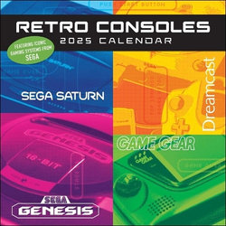 Retro Consoles 2025 Wall Calendar