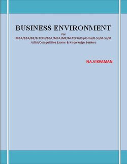 BUSINESS ENVIRONMENT