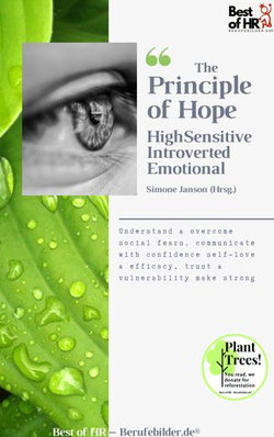 The Principle of Hope. High Sensitive Introverted Emotional