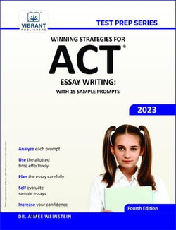 Winning Strategies For ACT Essay Writing