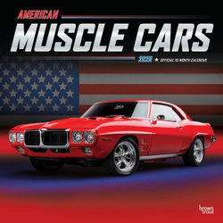 American Muscle Cars Official 2025 12 X 24 Inch Monthly Square Wall Calendar Foil Stamped Cover Plastic-Free