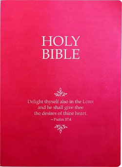 KJV Holy Bible, Delight Yourself Inthe Lord Life Verse Edition, Large Print, Berry Ultrasoft