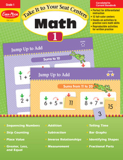 Take It to Your Seat: Math Centers, Grade 1 Teacher Resource