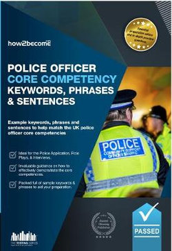 Police Officer Core Competency Keywords, Phrases & Sentences