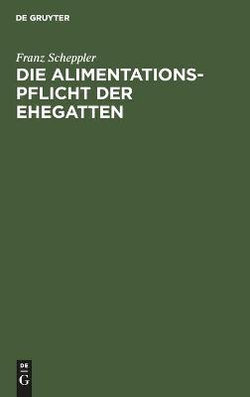 Die Alimentationspflicht Der Ehegatten