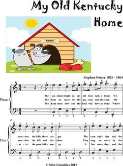 My Old Kentucky Home Easy Piano Sheet Music with Colored Notes