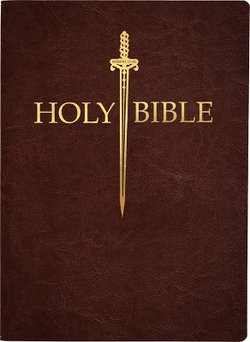 KJV Sword Bible, Large Print, Mahogany Genuine Leather, Thumb Index